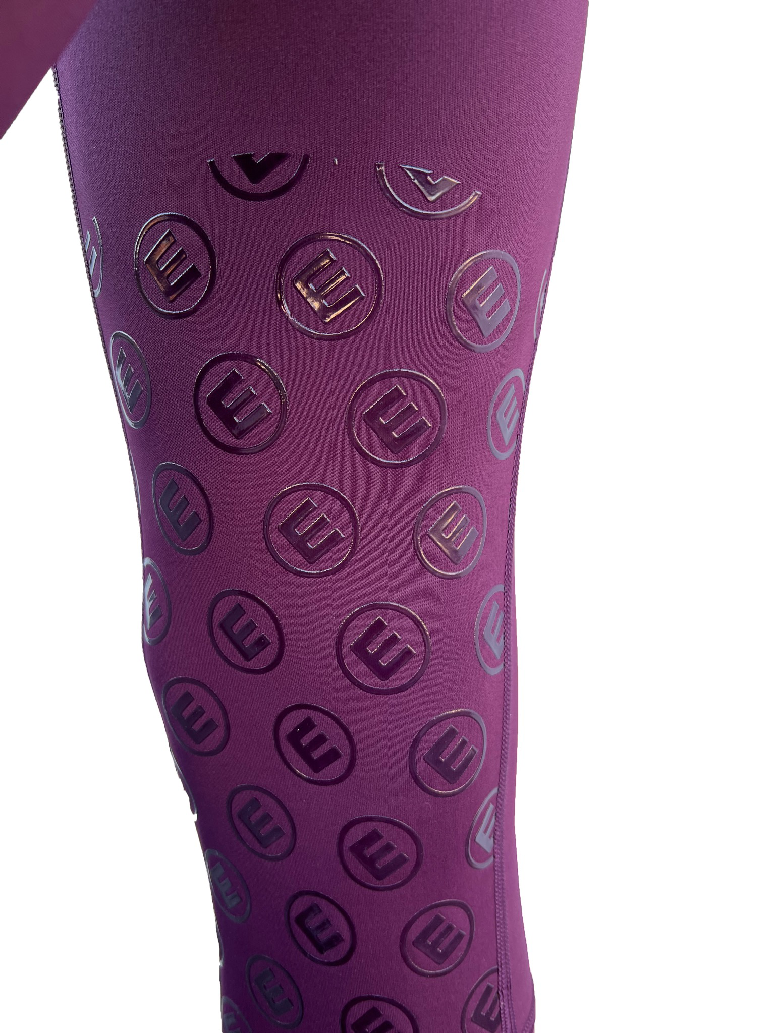 Reitleggings BELLA maroon (Flauschiger Stoff, Kniegrip)