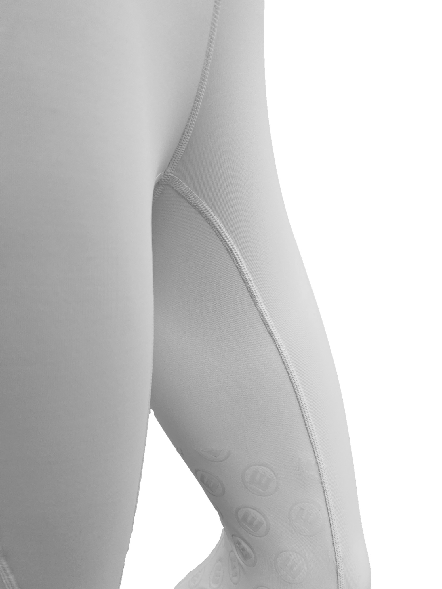 Reitleggings BELLA white (Flauschiger Stoff, Kniegrip)